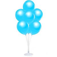 Balon Standı ve 10 Adet Sedefli Metalik Açık Mavi Balon Seti