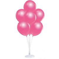 Balon Standı ve 10 Adet Sedefli Metalik Fuşya Balon Seti