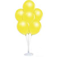 Balon Standı ve 10 Adet Sedefli Metalik Sarı Balon Seti