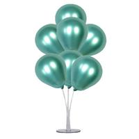 Balon Standı ve 7 Adet Yeşil Renk Krom Balon Seti