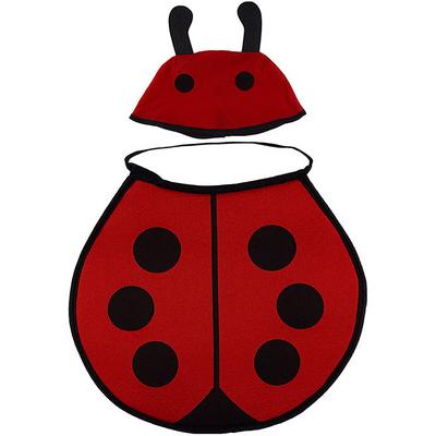 Bebek Boy Uğur Böceği Kostüm Şapkası ve Önlük Seti