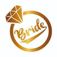 Bekarlığa Veda Partisi Alyanslı Bride Dövmesi Altın Renk 