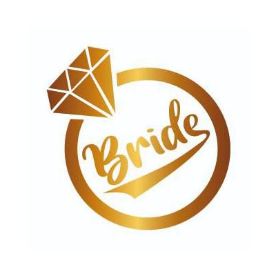 Bekarlığa Veda Partisi Alyanslı Bride Dövmesi Altın Renk 