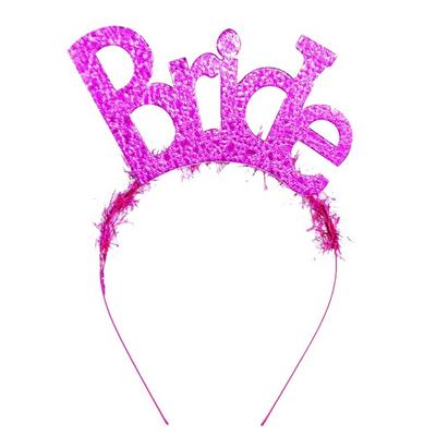 Bekarlığa Veda Partisi Bride Taç Fuşya Renk