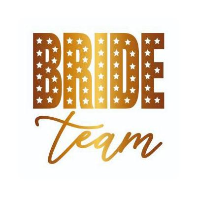 Bekarlığa Veda Partisi Bride Team Dövmesi Altın Renk 