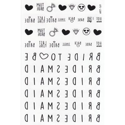 Bekarlığa Veda Partisi Bride Tırnak Dövme Seti Nedime Dövmeleri