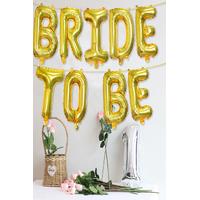 Bekarlığa Veda Partisi Bride To Be Folyo Balon Altın Renk 35 cm