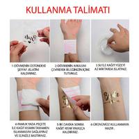 Bekarlığa Veda Partisi Flamingolu Team Bride Dövmesi Altın Renk
