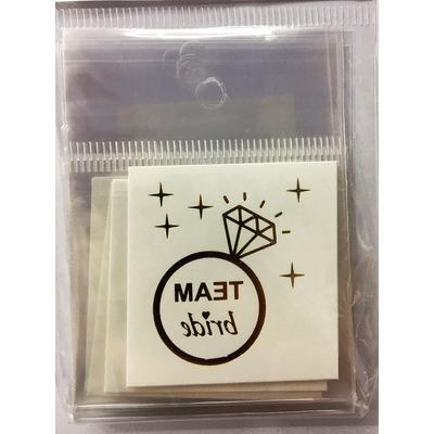 Bekarlığa Veda Team Bride Geçici Dövme - Bride Dövmeleri 10 Adet Altın Renk Model 1