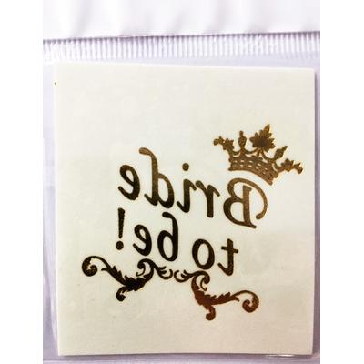 Bekarlığa Veda Team Bride Geçici Dövme - Bride Dövmeleri 10 Adet Altın Renk Model 5