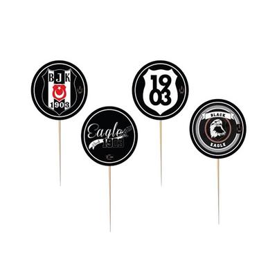 Beşiktaş Temalı Parti Kürdan Süsü 8 Adet