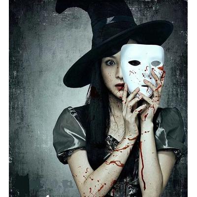 Beyaz Renk Hip Hop Anonim Jabbawockeez Maskesi 18X15 cm