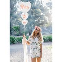 Bride To Be Buket Seti Folyo Balon 3lü Rose Gold Renk 100 cm