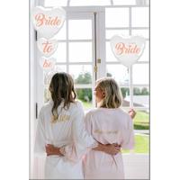 Bride To Be Team Bride Folyo Balon Buket Seti 5li Set Rose Gold Renk 100 cm
