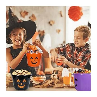 Cadılar Bayramı Halloween Şeker Toplama Balkabağı Kovası 1 Adet 18x14 cm