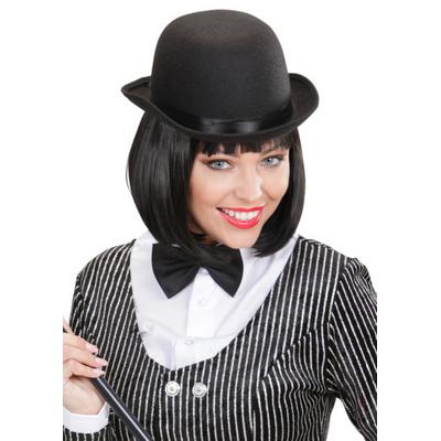 Charlie Chaplin Stil Yetişkin Şapkası – Siyah Melon Parti Şapkası