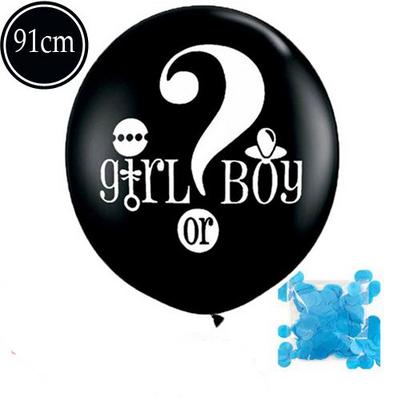 Cinsiyet Balonu Mavi Pullu 36 İnç (91 cm)