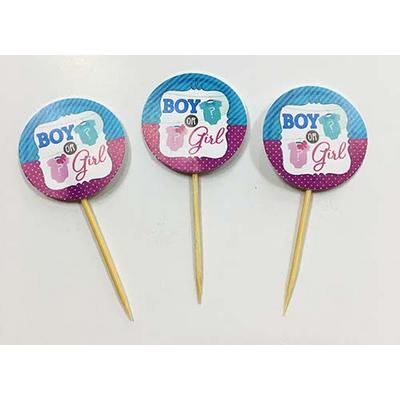 Cinsiyet Partisi Boy or Girl Kürdan Süsü 20 Adet