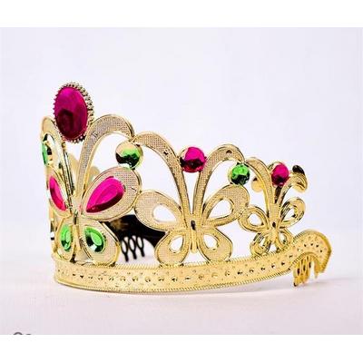 Çocuklar İçin Kraliçe Tacı - Çocuk Prenses Tacı Altın Renk