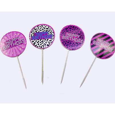 Dalmaçya Temalı Happy Birthday Parti Kürdan Süsü 20 Adet