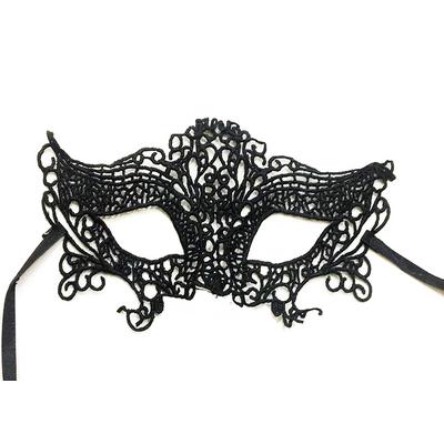 Dantel Fantezi Parti Maskesi Siyah Renk Model 5