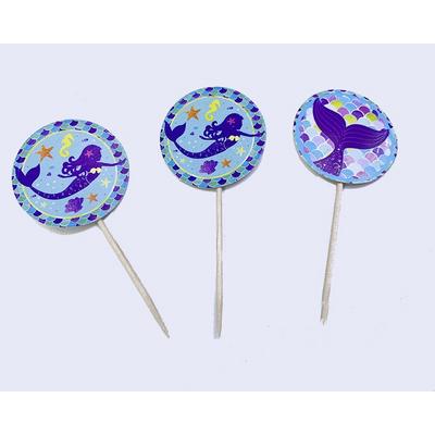 Deniz Kızı Temalı Parti Kürdan Süsü 20 Adet