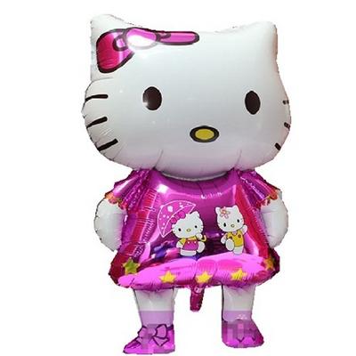 Fuşya Renk Hello Kitty Uçan Folyo Balon 80 cm