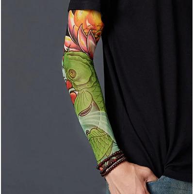 Giyilebilir Kol Dövmesi Çorap Dövme 3D Baskılı Kol Bacak Dövme 2 Adet Model 6