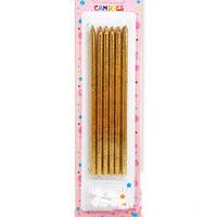 Gold Simli Pasta Mumu 6 Adet 16 cm 
