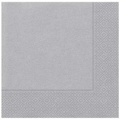 Gümüş Renk Kağıt Peçete 20 Adet 33x33 cm