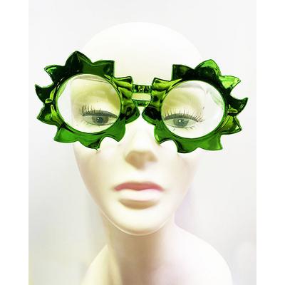Güneş Model Metalize Parlak Parti Gözlüğü Yeşil Renk 14x7 cm