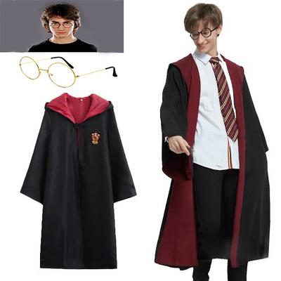 Harry Potter Gryffindor Kapişonlu Çocuk Kostüm + Gözlük Seti