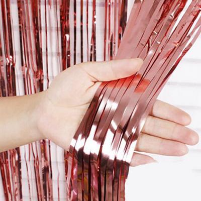 Işıltılı Duvar ve Kapı Perdesi Rose Renk 90x200 cm