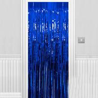Işıltılı Duvar ve Kapı Perdesi Saks Mavisi 90x200 cm