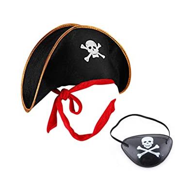 Kaptan Jack Çocuk Korsan Şapkası ve Göz Bandı Seti