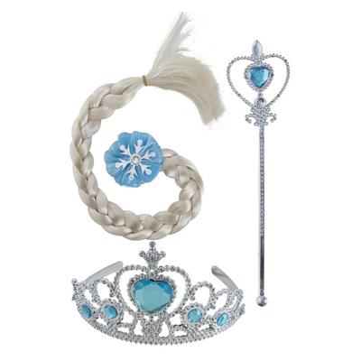 Karlar Ülkesi Elsa Anna Frozen Saçı Asası ve Taç Seti