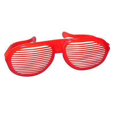 Kırmızı Renk Mega Boy Jumbo Panjur Şekilli Parti Gözlüğü 
