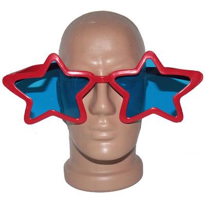 Kırmızı Renk Mega Boy Megastar Yıldız Şekilli Parti Gözlüğü