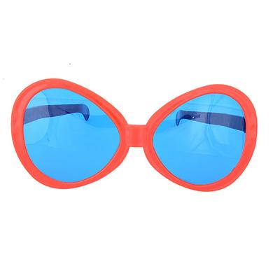 Kırmızı Renk Mega Boy Oval Yuvarlak Parti Gözlüğü