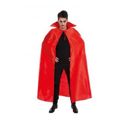 Kırmızı Renk Yakalı Halloween Pelerin 140 cm