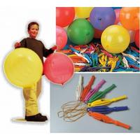 Lastikli Basket Balon Punch Balon Karışık Renk 5 Adet