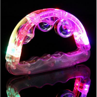 Led Işıklı Pilli Rengarenk Yanıp Sönen Lüks Eğlence Tefi Pembe Renk