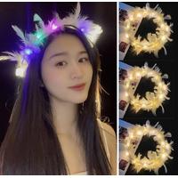 Led Işıklı Rengarenk Yanan 3 Fonksiyonlu Otrişli Parti Tacı Mavi Renk 12x12 cm