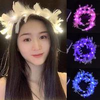 Led Işıklı Rengarenk Yanan 3 Fonksiyonlu Otrişli Parti Tacı Mavi Renk 12x12 cm