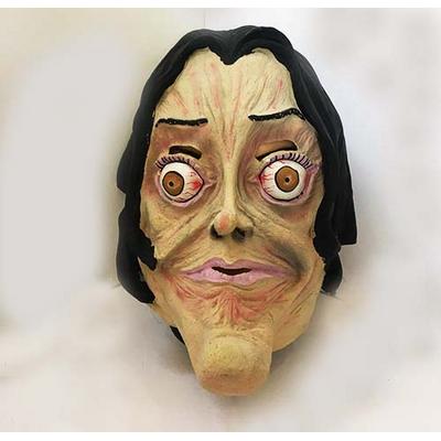 Makyajlı Yaşlı Teyze Lateks Maske Cadı Et Maskesi