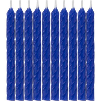 Mavi Renk Doğum Günü Evlilik Yıldönümü Pasta Mumları 10 Adet