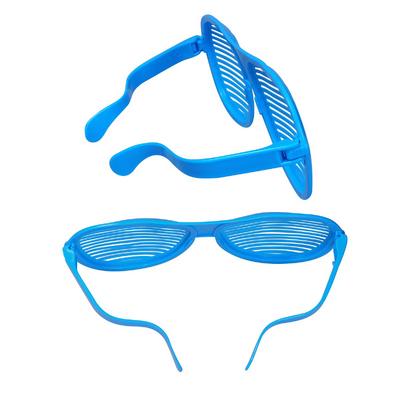 Mavi Renk Mega Boy Jumbo Panjur Şekilli Parti Gözlüğü 