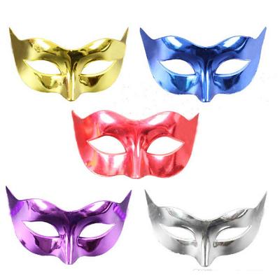 Metalik Parlak Yılbaşı Parti Maskesi 12 Adet