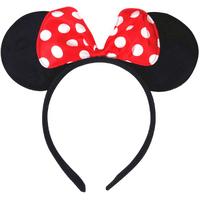 Kırmızı Fiyonklu Minnie Mouse Taç Fare Tacı Kafa Bandı
