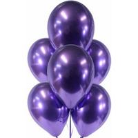 Mor Renk Krom Balon 5 Adet